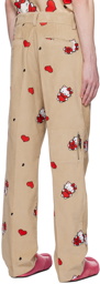 Soulland Beige Hello Kitty Edition Everet Trousers