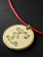 Duffy Jewellery - Initial 18-Karat Gold and Cord Necklace - Gold