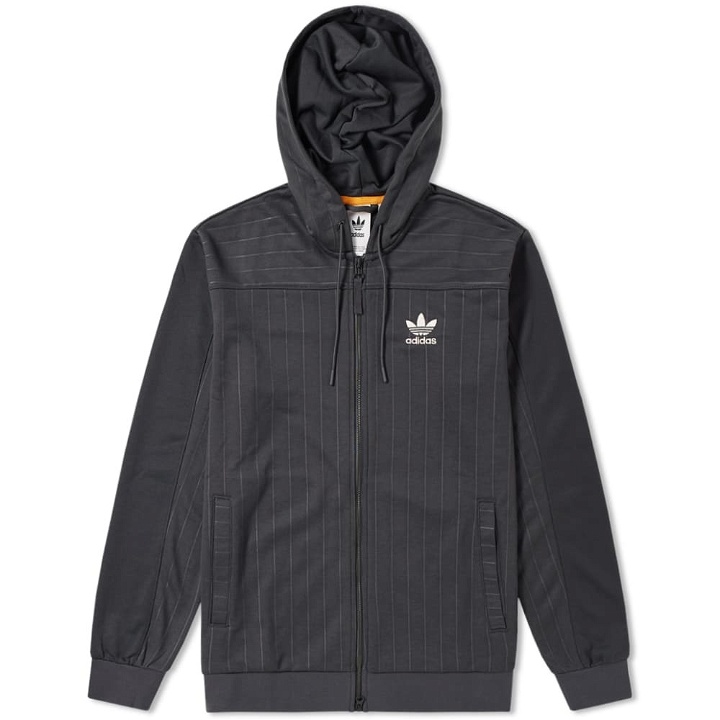 Photo: Adidas Hooded Zip Track Jacket Grey