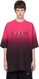 VETEMENTS Pink Gradient T-Shirt