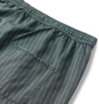 Oliver Spencer Loungewear - Townsend Striped Organic Cotton Pyjama Shorts - Green