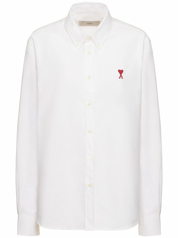 Photo: AMI PARIS Cotton Poplin Logo Shirt