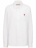 AMI PARIS Cotton Poplin Logo Shirt