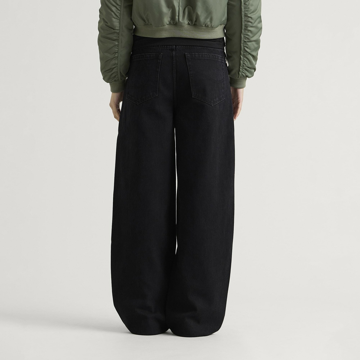 Dime Women's Baggy Denim Pants in Black