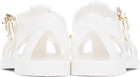 Moschino White Jelly Lettering Logo Sandals
