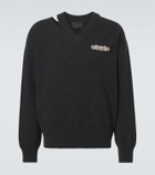 Simone Rocha Cutout embellished wool-blend sweater