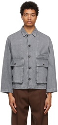 Lemaire Grey Boxy Blouson Jacket