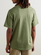 DIME - Logo-Embroidered Cotton-Jersey T-Shirt - Green