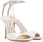 Jimmy Choo White Saeda 100 Heeled Sandals