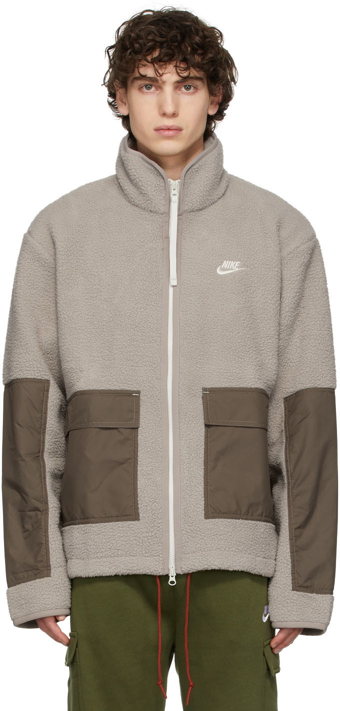 Nike Brown Sherpa Jacket Nike
