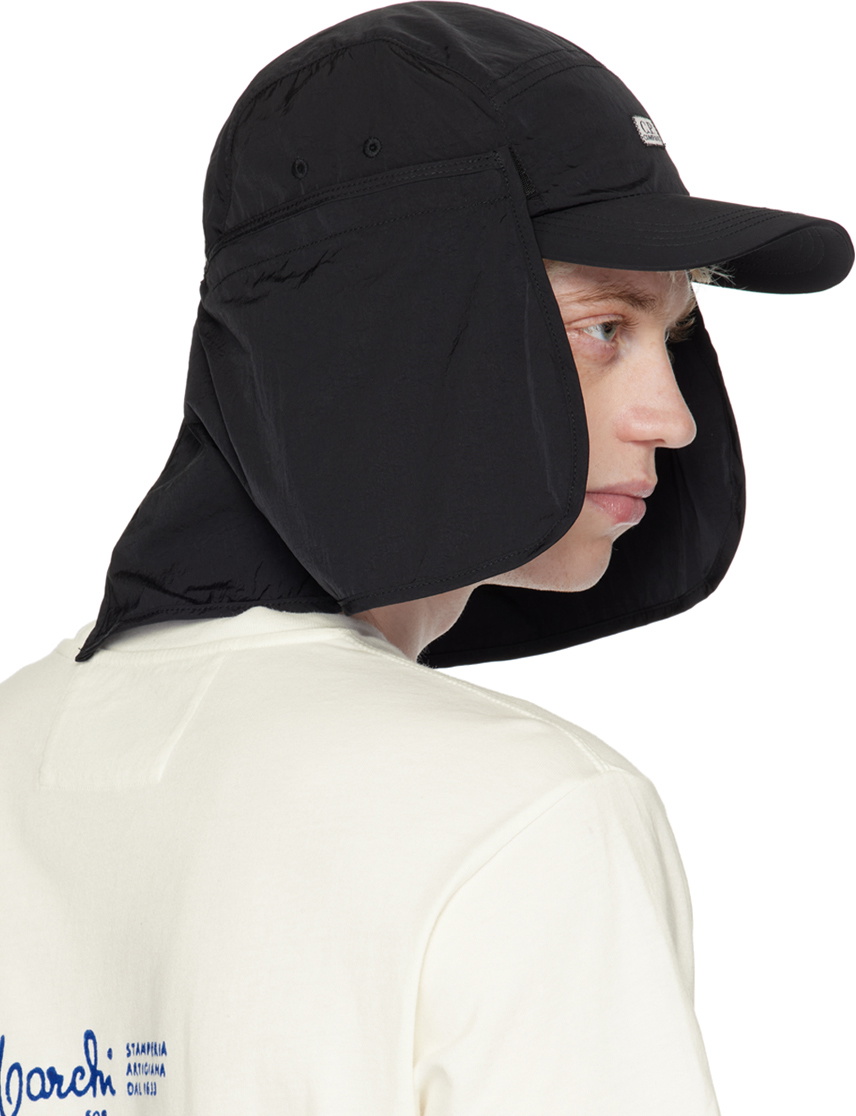 C.P. Company Black Chrome-R Neck Flap Cap C.P. Company C.P. Company Black Chrome-R Neck Flap Cap C.P. Company