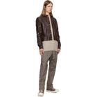 Rick Owens Brown Tower Alice Leather Jacket
