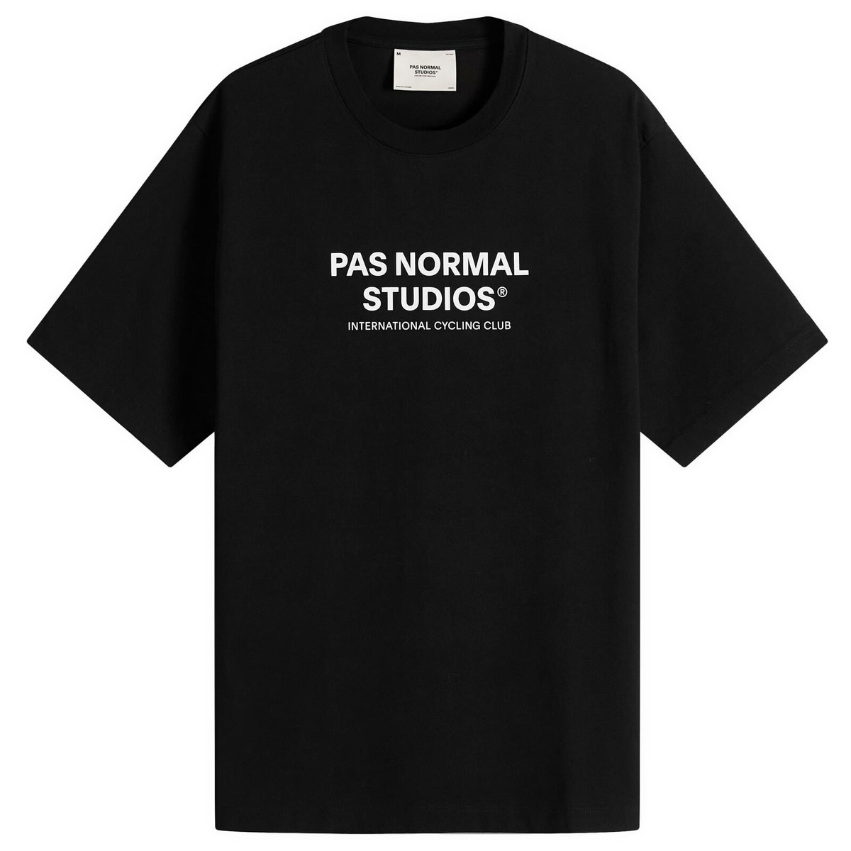 Pas Normal Studios Men's Off-Race Logo T-Shirt in Black