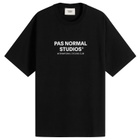 Pas Normal Studios Men's Off-Race Logo T-Shirt in Black