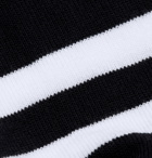 Corgi - Striped Cotton-Blend No-Show Socks - Navy