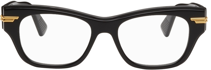 Photo: Bottega Veneta Black Rectangular Glasses