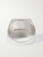 Bleue Burnham - Engraved Sterling Silver Signet Ring - Silver