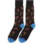 Paul Smith Black Aster Floral Socks