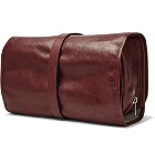 Brunello Cucinelli - Leather Hanging Wash Bag - Brown
