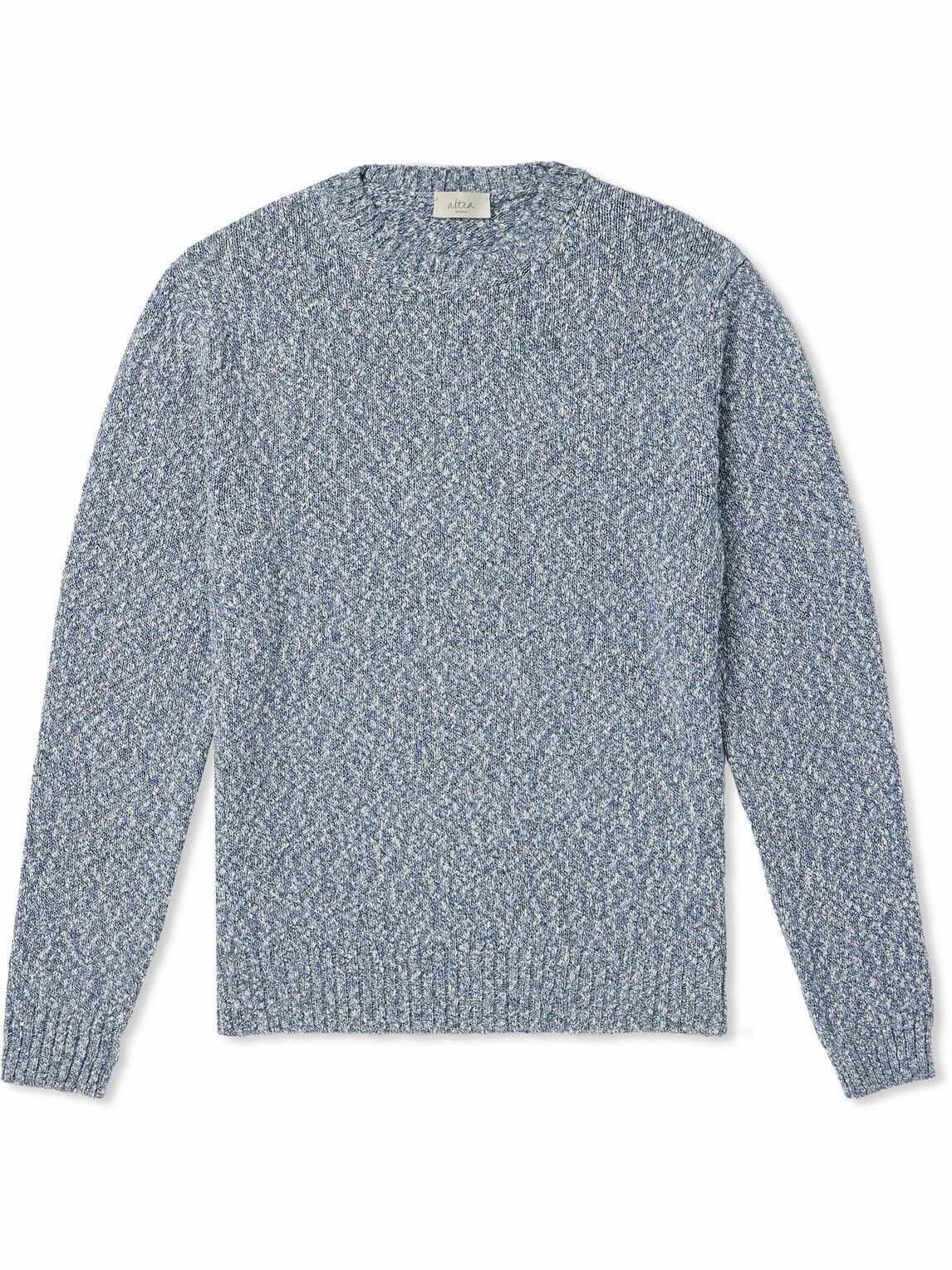 Photo: Altea - Mélange Cotton Sweater - Blue