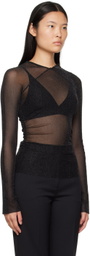 CAMILLA AND MARC Black Marcello Long Sleeve T-Shirt