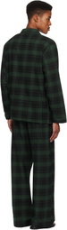 SKIMS Green Flannel Sleep Pyjama Set