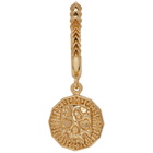 Emanuele Bicocchi Gold Coin Hoop Earing