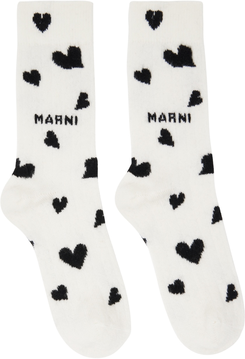 Photo: Marni Off-White 'Bunch Of Hearts' Socks