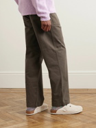 Miles Leon - Work Straight-Leg Cotton-Twill Trousers - Brown