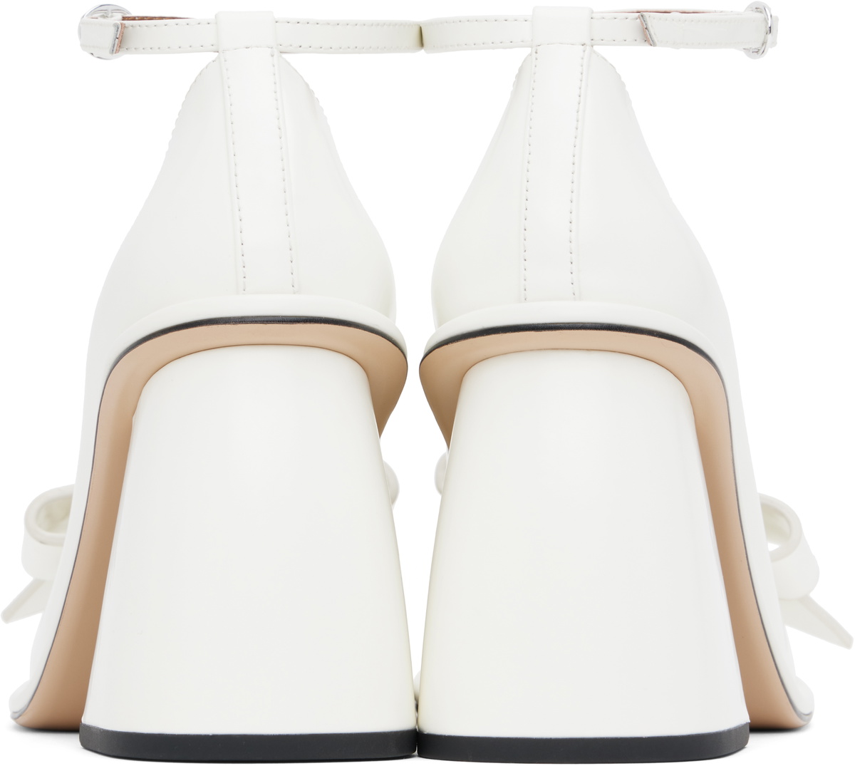 SHUSHU/TONG SSENSE Exclusive Bridal Capsule Front Bow Heels