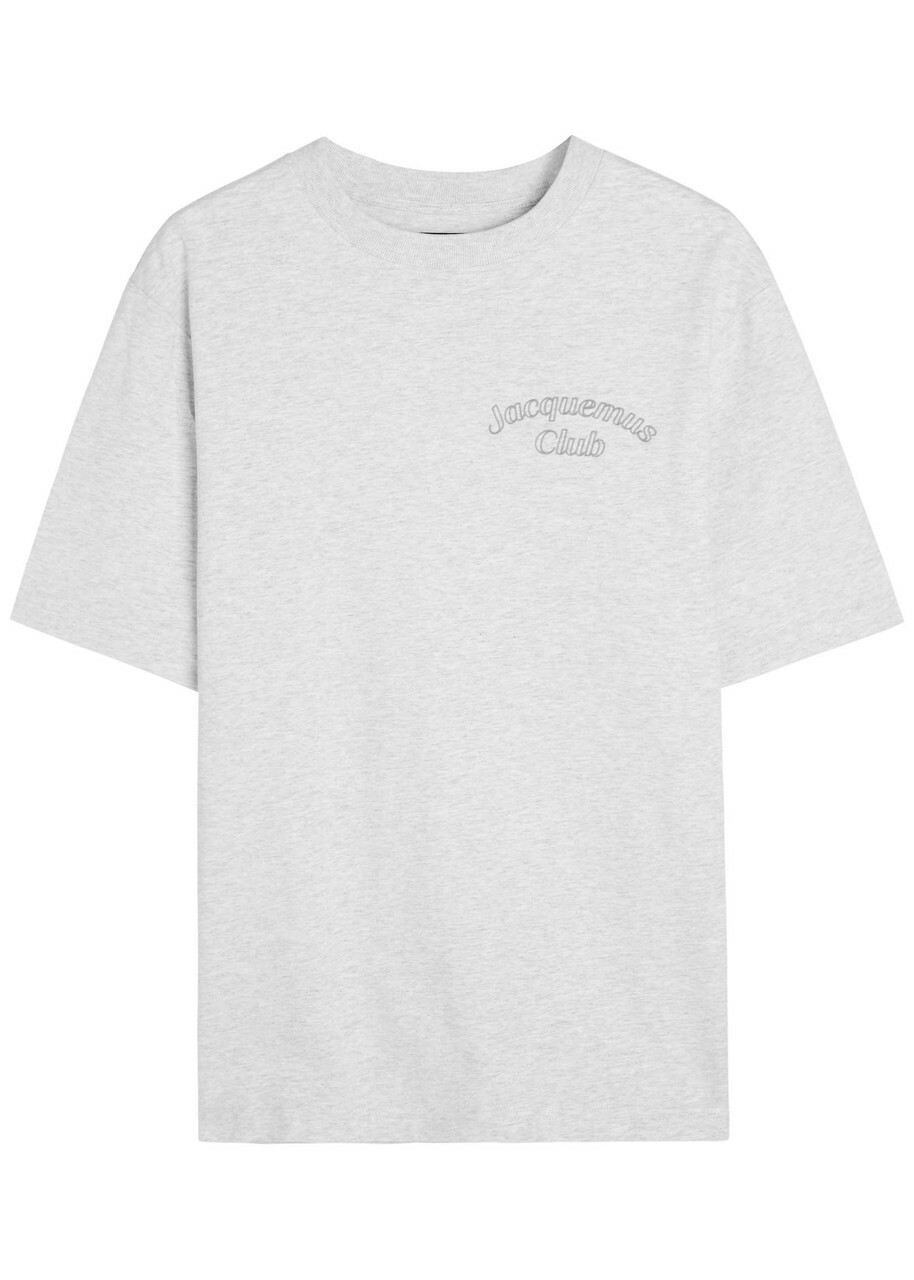 Jacquemus Men's Le Crab T-Shirt in Light Grey Jacquemus