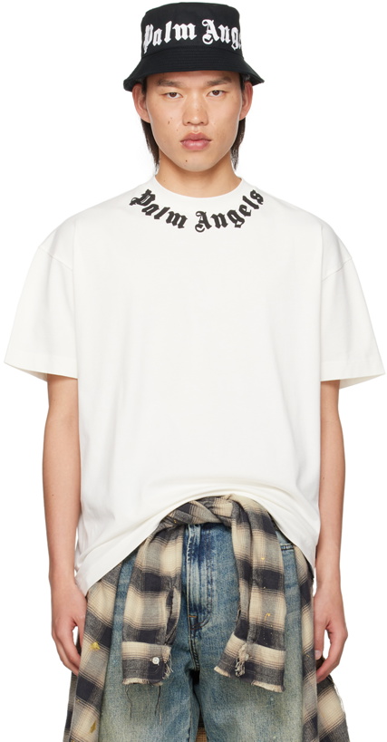 Photo: Palm Angels Off-White Printed T-Shirt