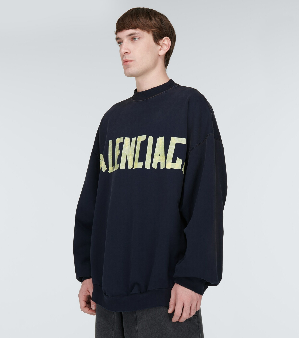 【関税&送料込】Balenciaga Logoed Cotton Sweatshirt Balenciaga - Logo cotton hoodie Balenciaga