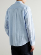 Folk - Textured Cotton-Blend Shirt - Blue