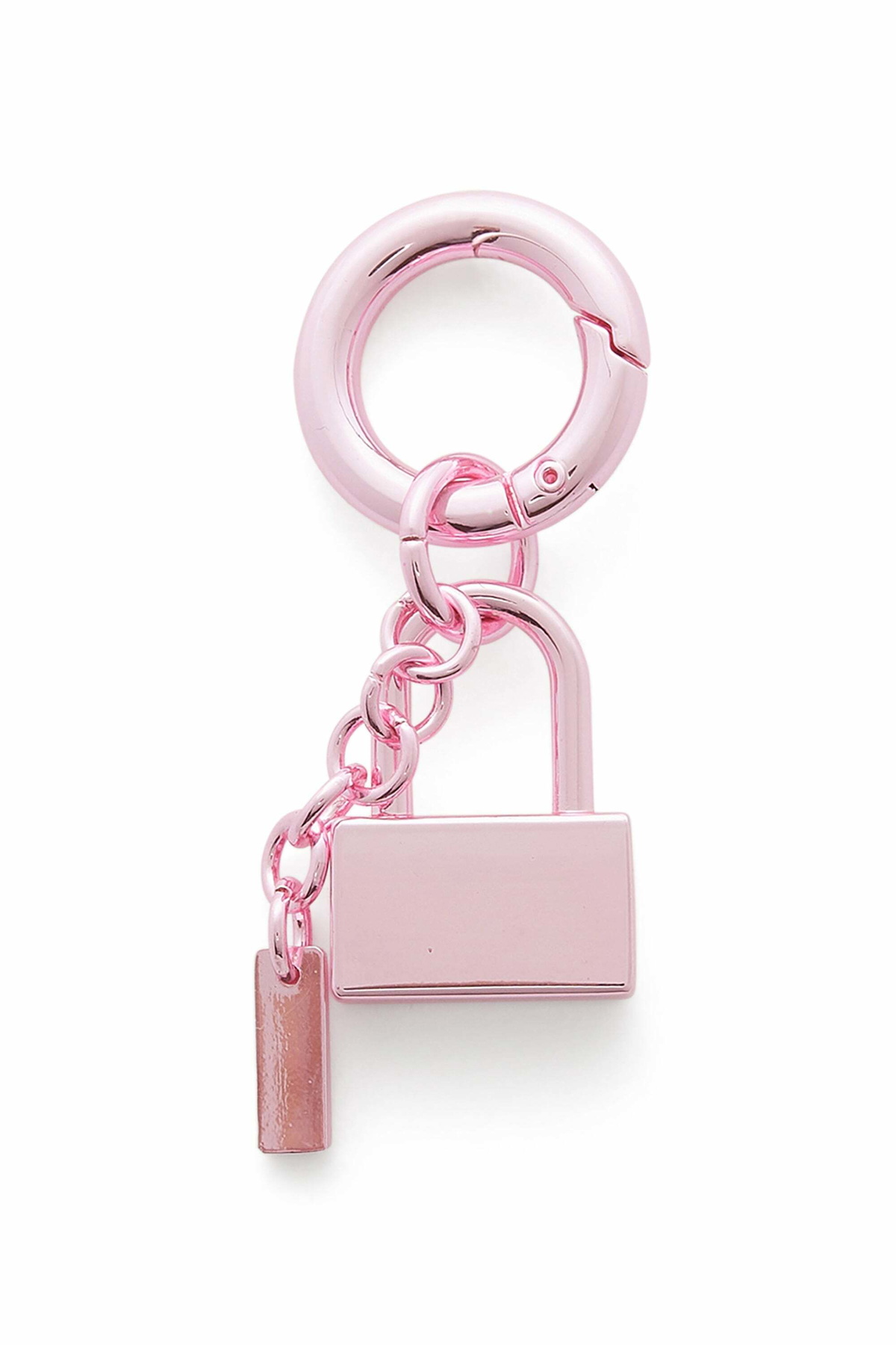 Diesel Metal keyring charm with padlock design - Charms and Keyrings - Unisex - Pink