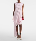 Jacquemus Traversin asymmetric cotton poplin minidress