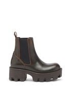 Diesel D-Hammer - Chelsea boots in leather with lug sole - Boots Womens in Brown