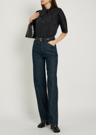 Lemaire Tie-neck Cotton Shirt Charcoal