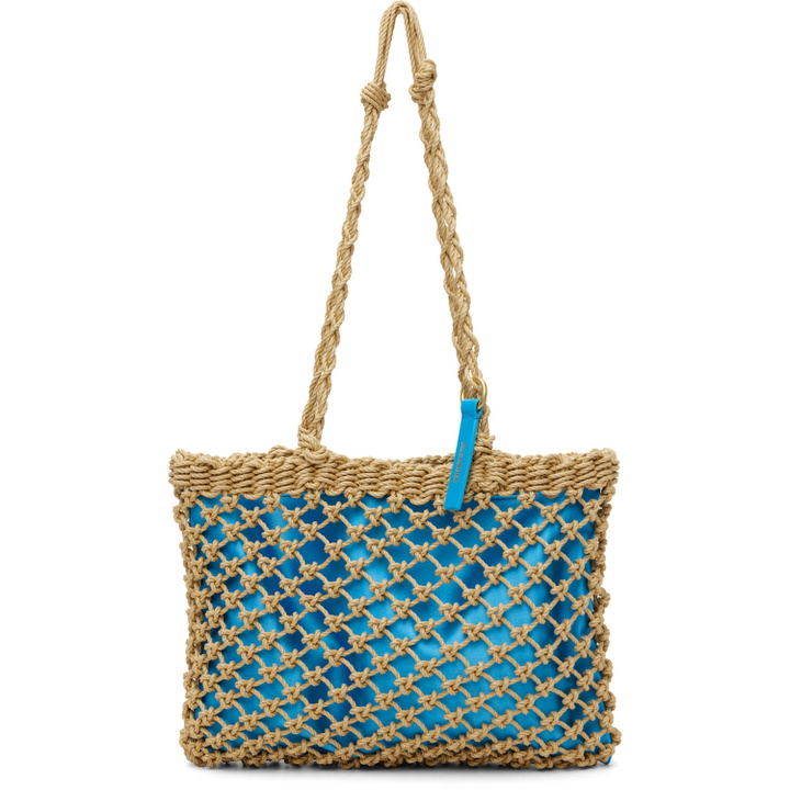 Photo: Jil Sander Beige & Blue Tangle Net Tote