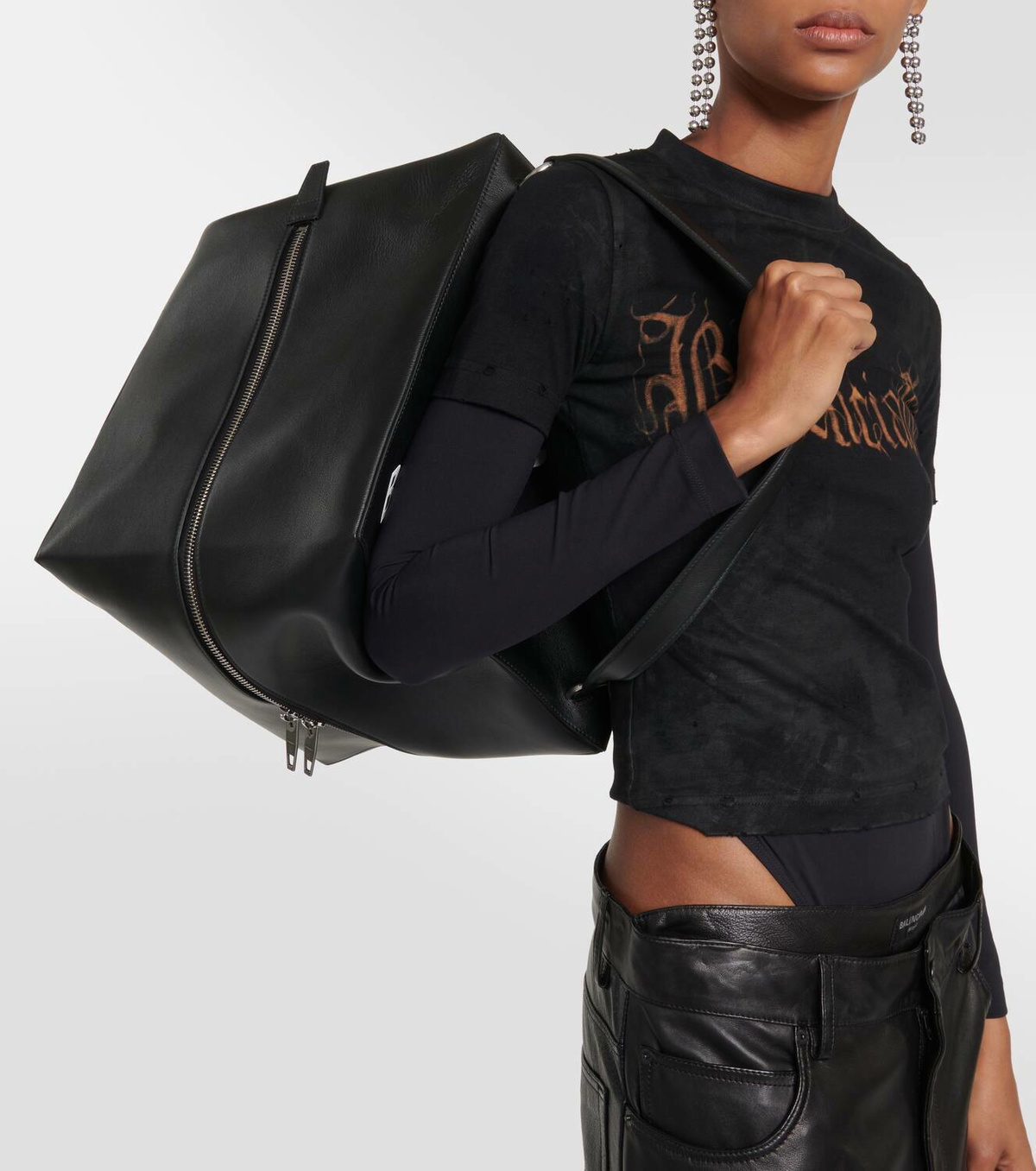 バッグ Balenciaga Archive Leather Tote Bag Blk balenciaga leather tote bag black with white logo, Used | eBay