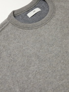 SSAM - Andy Brushed Cotton and Camel Hair-Blend Sweatshirt - Gray