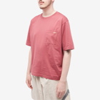 Acne Studios Men's Edie Pocket Pink Label T-Shirt in Rosewood Red