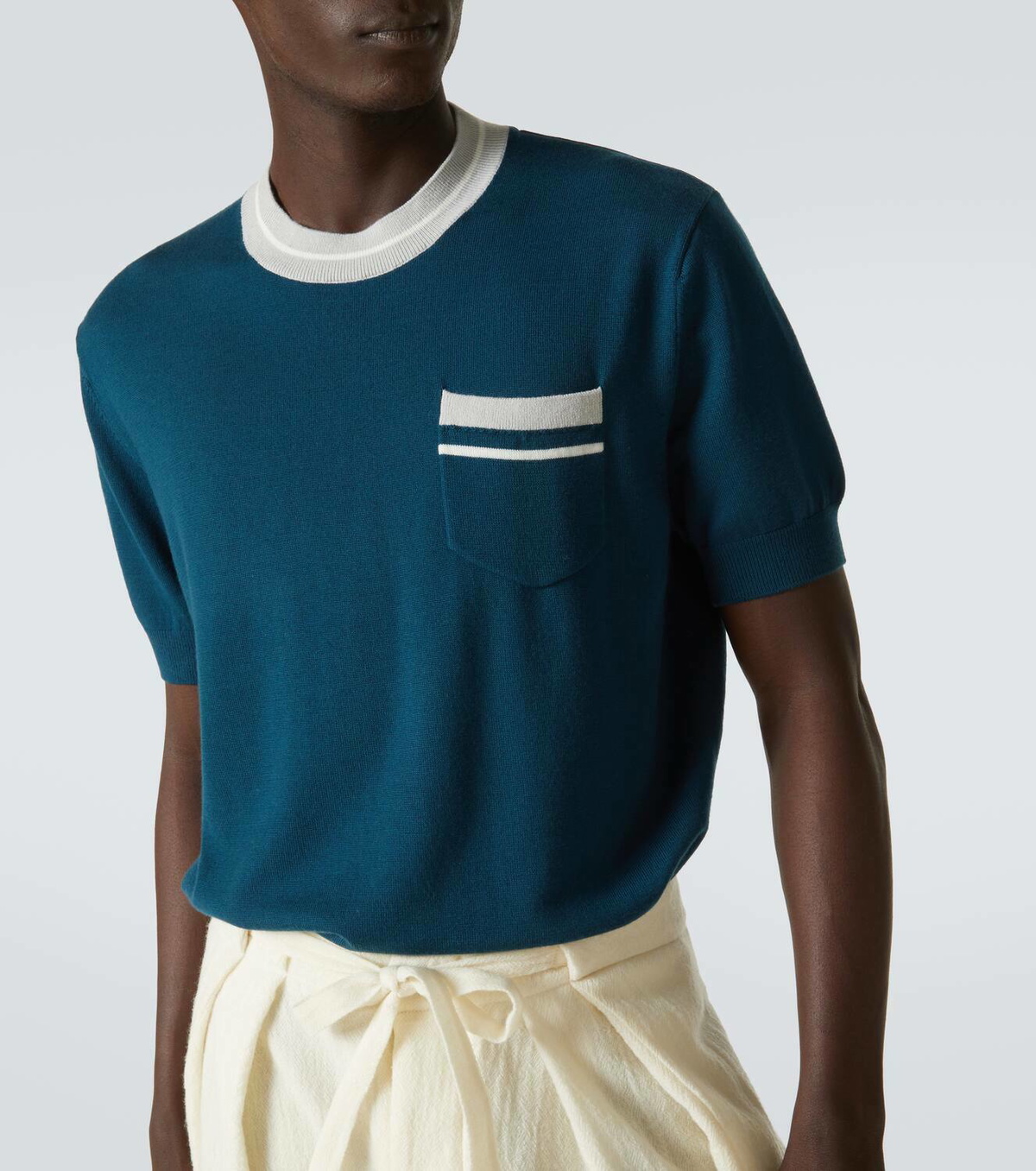 King & Tuckfield Knitted wool T-shirt
