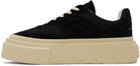 MM6 Maison Margiela Black Gambetta Lace-Up Platform Sneakers