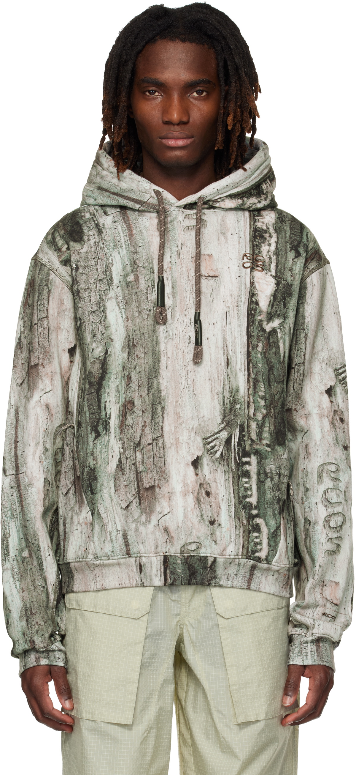 RCOS Beige & Khaki Stack Logo Hoodie