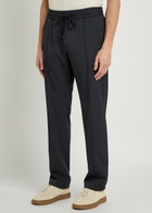 Dolce & Gabbana Drawstring Straight-leg Stretch-wool Trousers Black