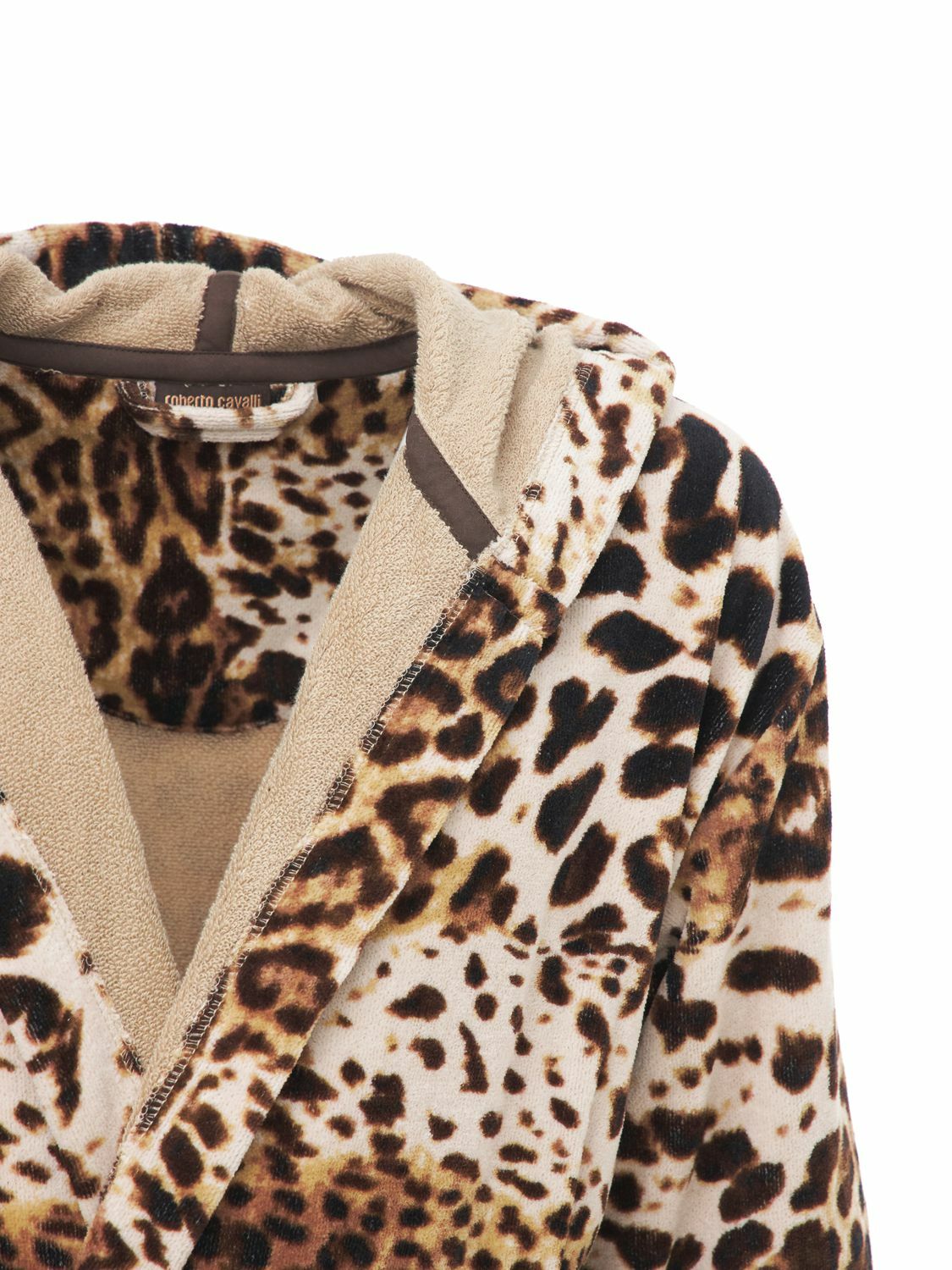 ROBERTO CAVALLI Bravo Hooded Cotton Bathrobe