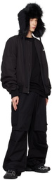 032c Black Overtime Cargo Pants