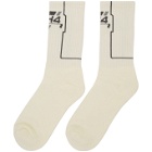 C2H4 White Company Logo Socks