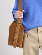 LOEWE - Loop Logo-Debossed Suede Messenger Bag